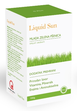 Mlada zelena pšenica prah 