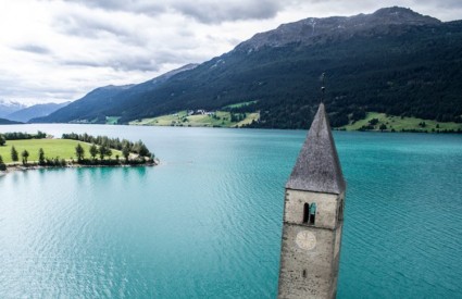 Graun Church Tower, Lake Reschen, Italy